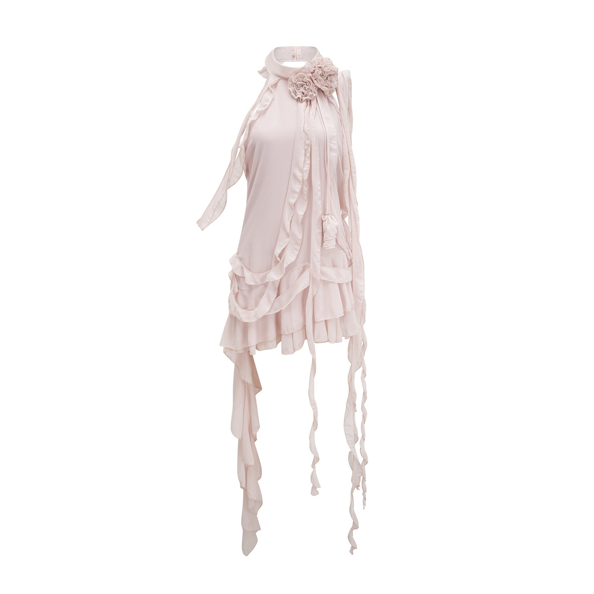 eloisee-flower-asymmetric-mini-dress-893458 ELOISEE ASYMMETRIC FLOWER MINI DRESS