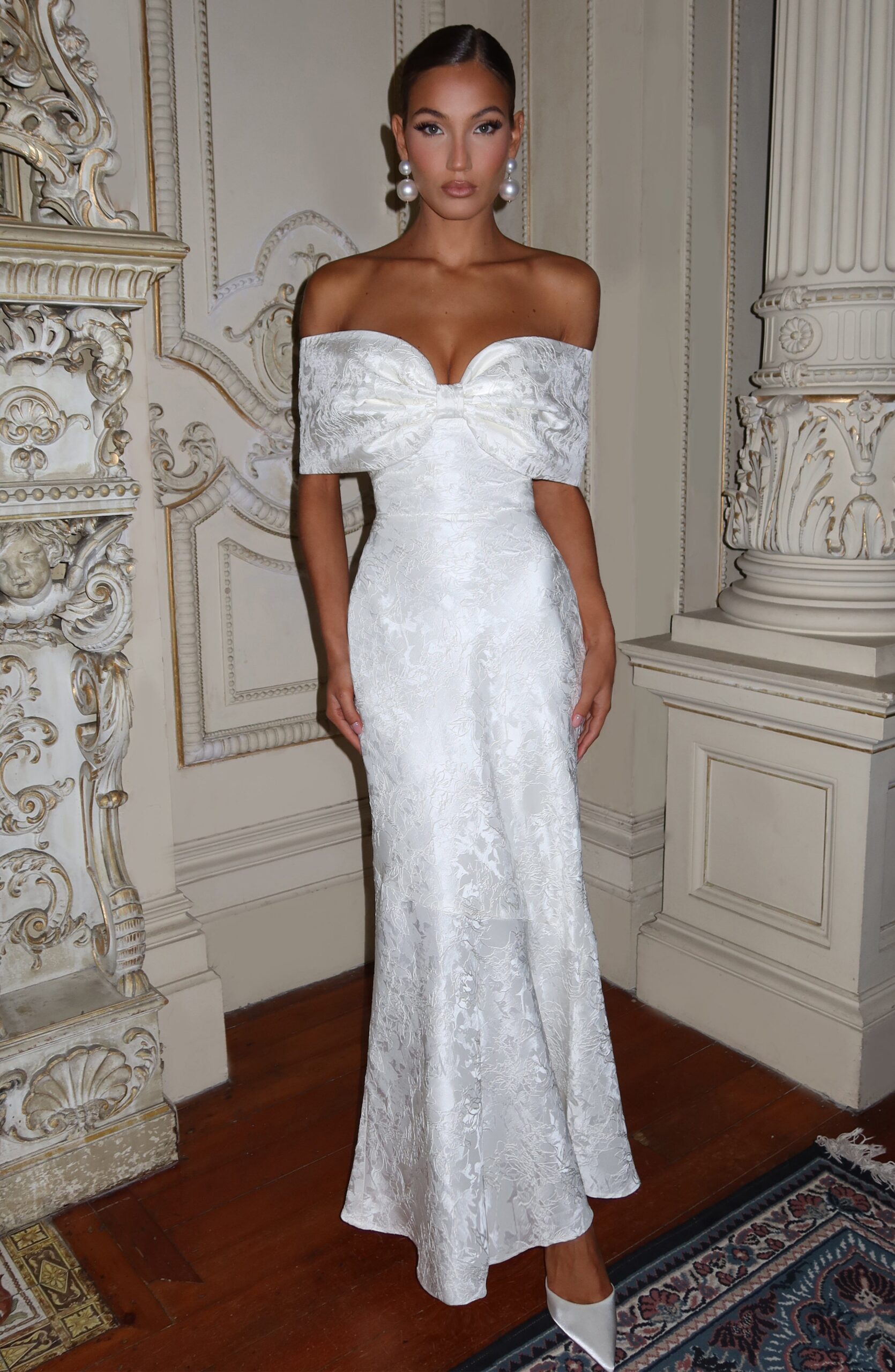 EMBERRY IVORY MAXI DRESS - FORMAL ELEGANCE