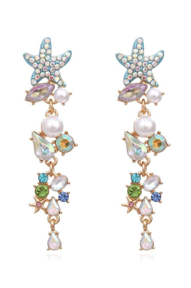 enamel-crystal-pearl-starfish-drop-earrings-sa00604292748-multi-sunfere-468158 ENAMEL STARFISH DROP EARRINGS - PEARL CRYSTAL PARTY