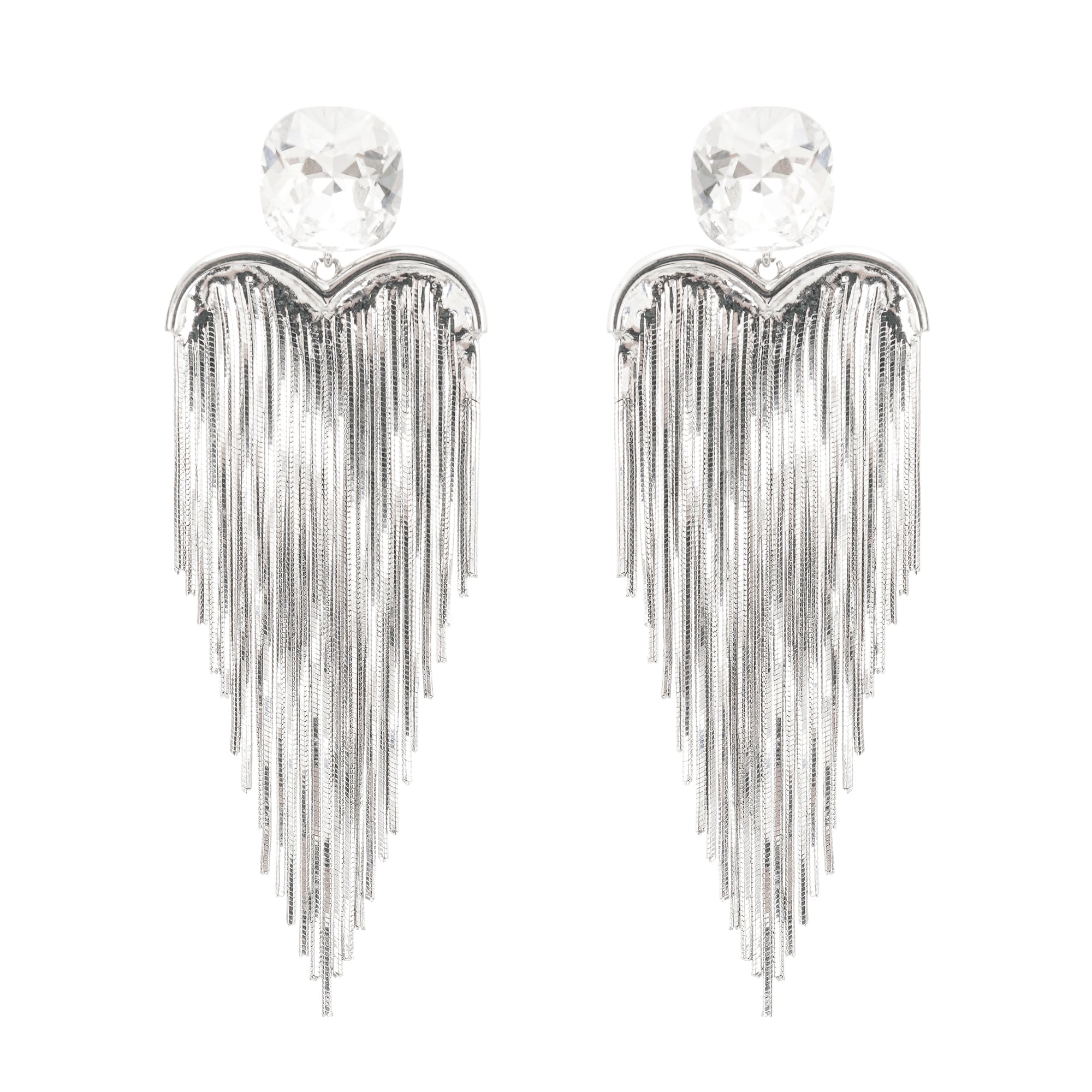 EULALIE SILVER TASSEL EARRINGS FOR HOLIDAY PARTIES