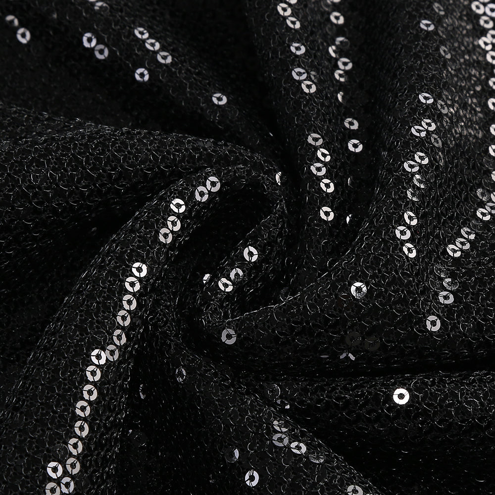 VIVIEN OFF-SHOULDER SEQUIN PROM MAXI BLACK