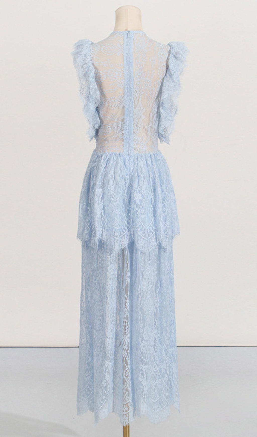 LACE TIERED MAXI DRESS FOR WEDDING GUEST