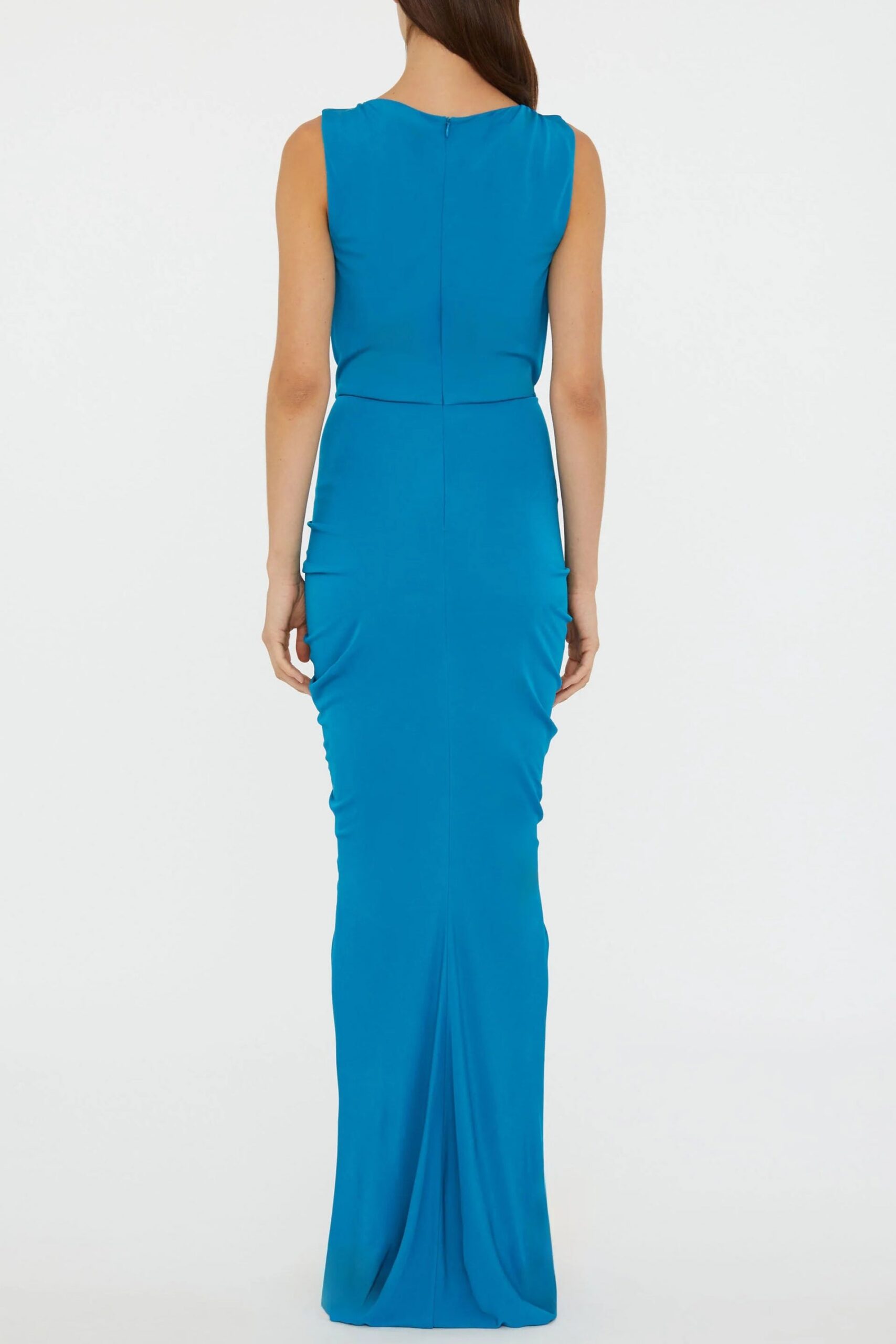 LILY DRAPE DISCONNECT MAXI DRESS, BLUE, COCKTAIL