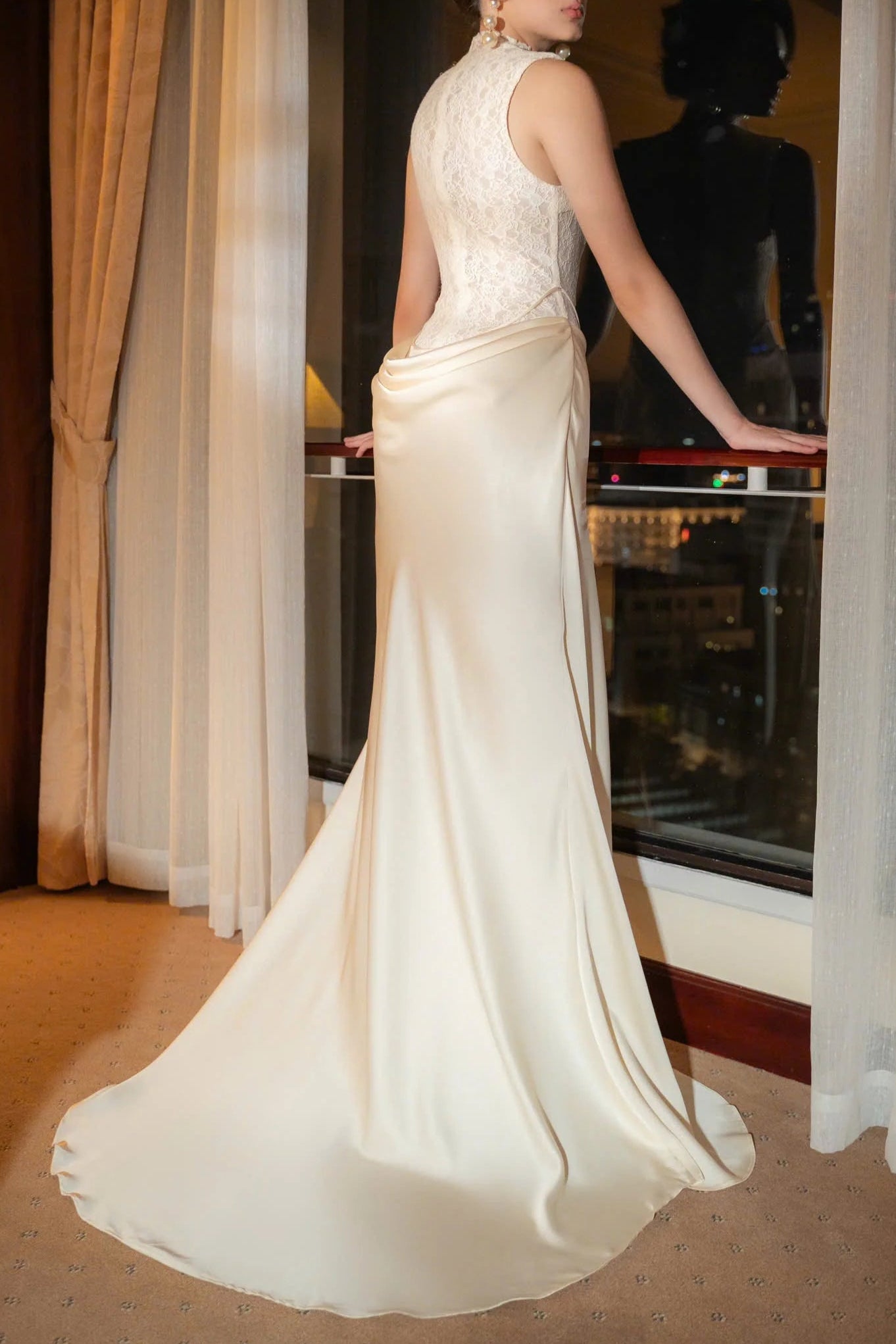 GISELLE LACE MAXI DRESS, SLEEVELESS WHITE WEDDING GUEST