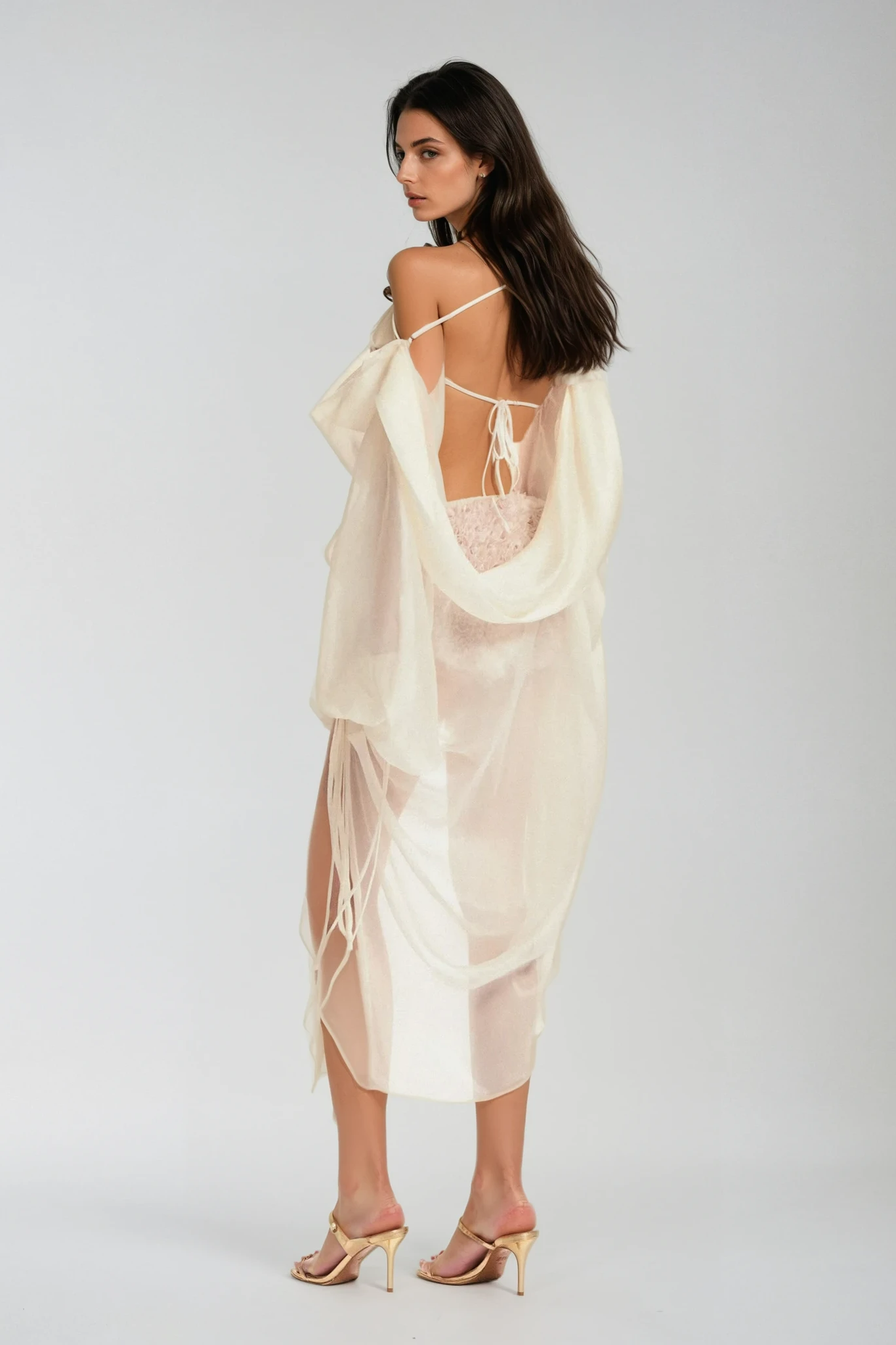 SEXY DRAPE BLOUSE TWO PIECE SET PARTY OUTFIT