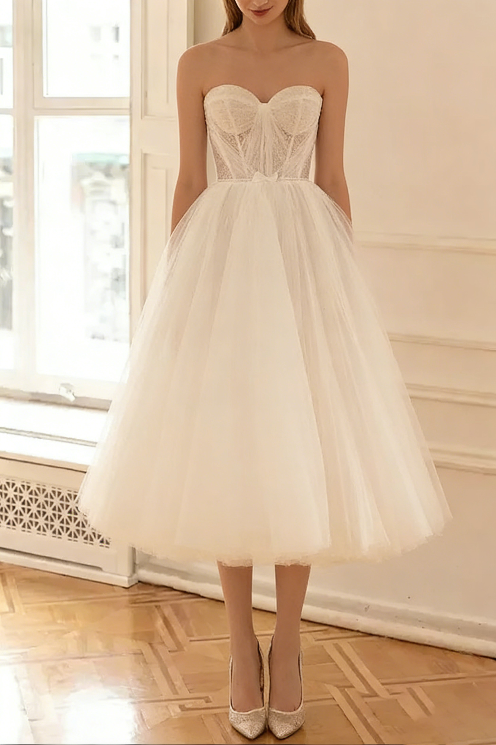 ELEGANT ELSIE MIDI DRESS FOR WEDDING GUEST