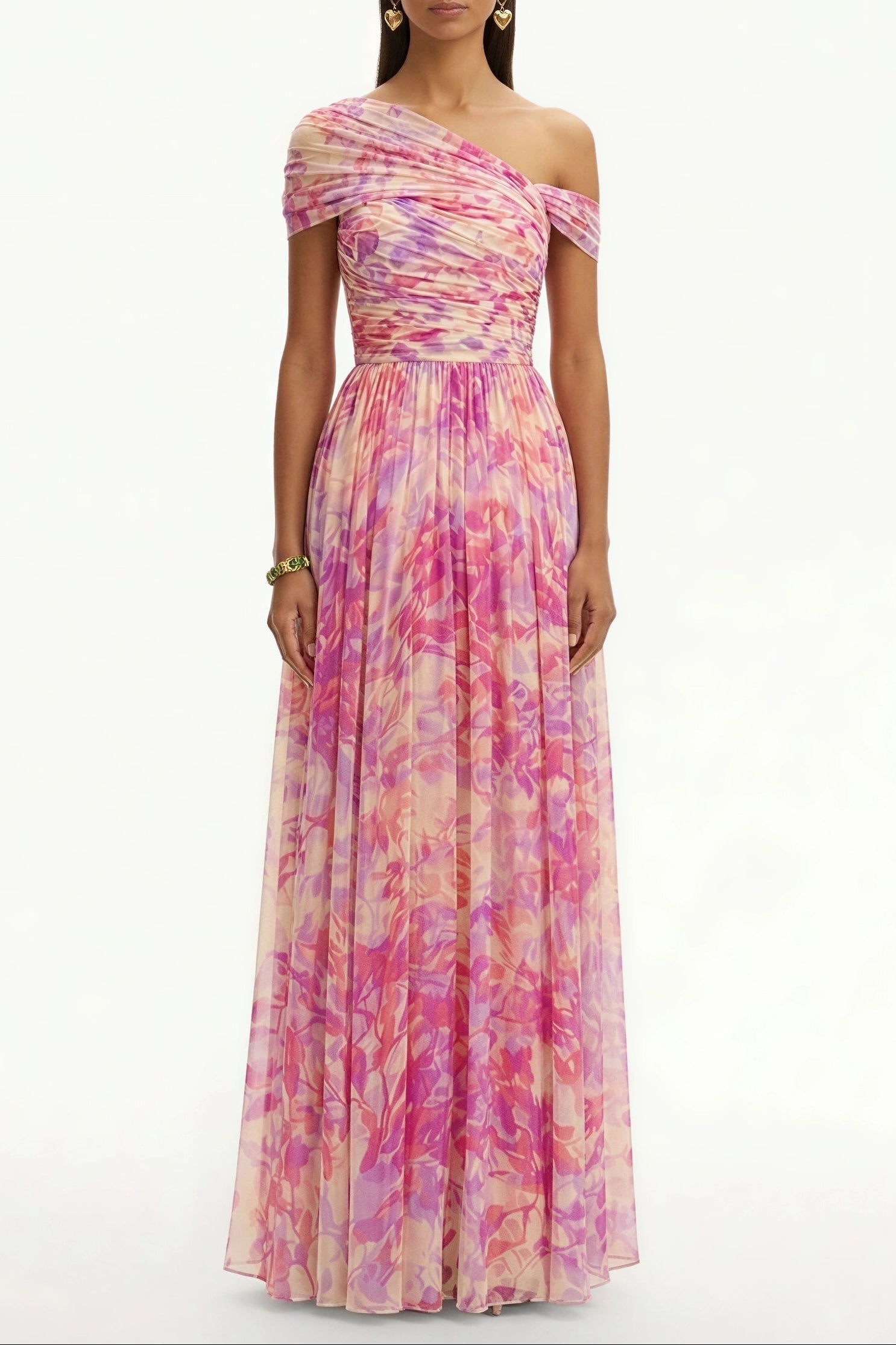 fa03f2f2-ef00-427b-9888-5f5e14609289 TIFFANY FLORAL PINK CHIFFON MAXI DRESS - WEDDING GUEST