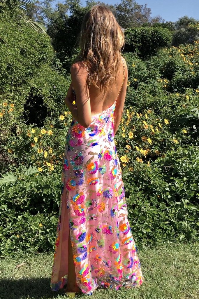 FANNY BACKLESS SEQUIN MAXI DRESS FOR PARTY