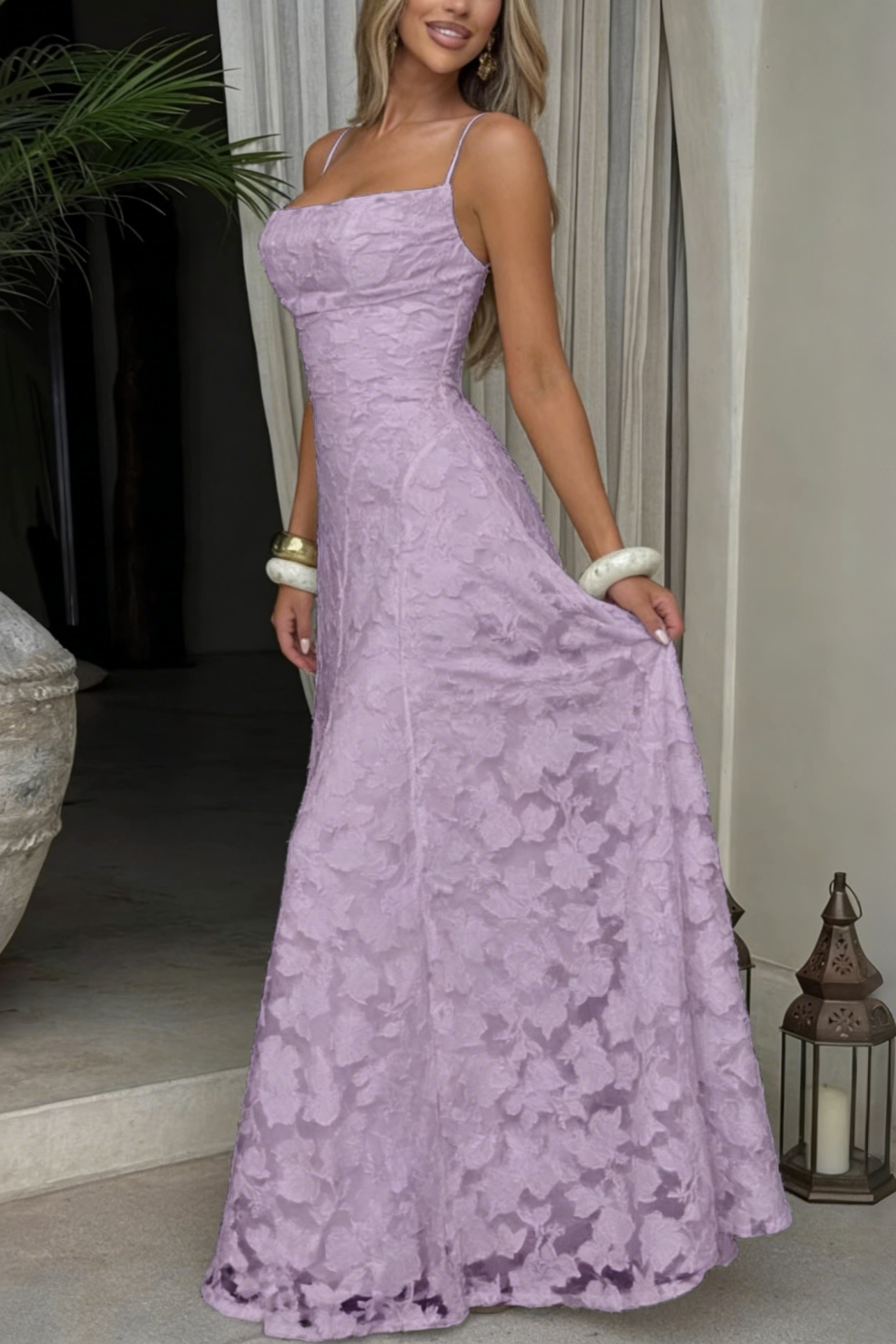 FRANCIS MAXI DRESS PURPLE | ELEGANT A-LINE FORMAL