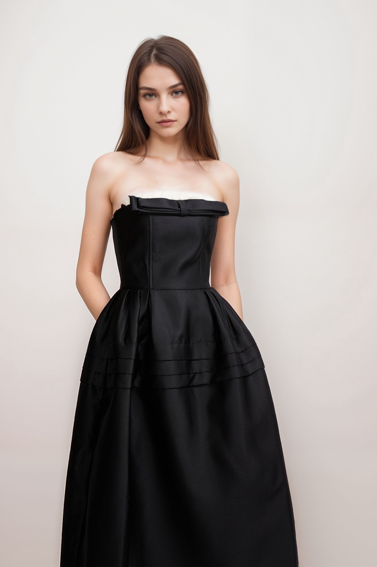 FELISARA MIDI DRESS BLACK - ELEGANT SILHOUETTE