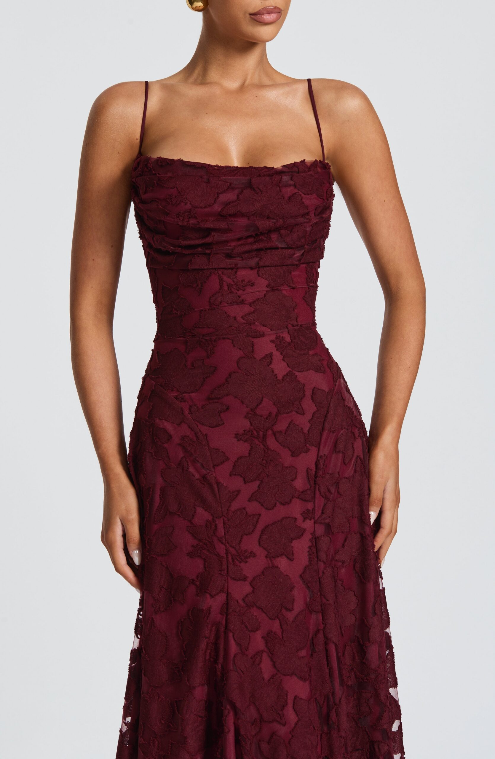 FRANCIS MAXI DRESS - CHERRY LACQUER