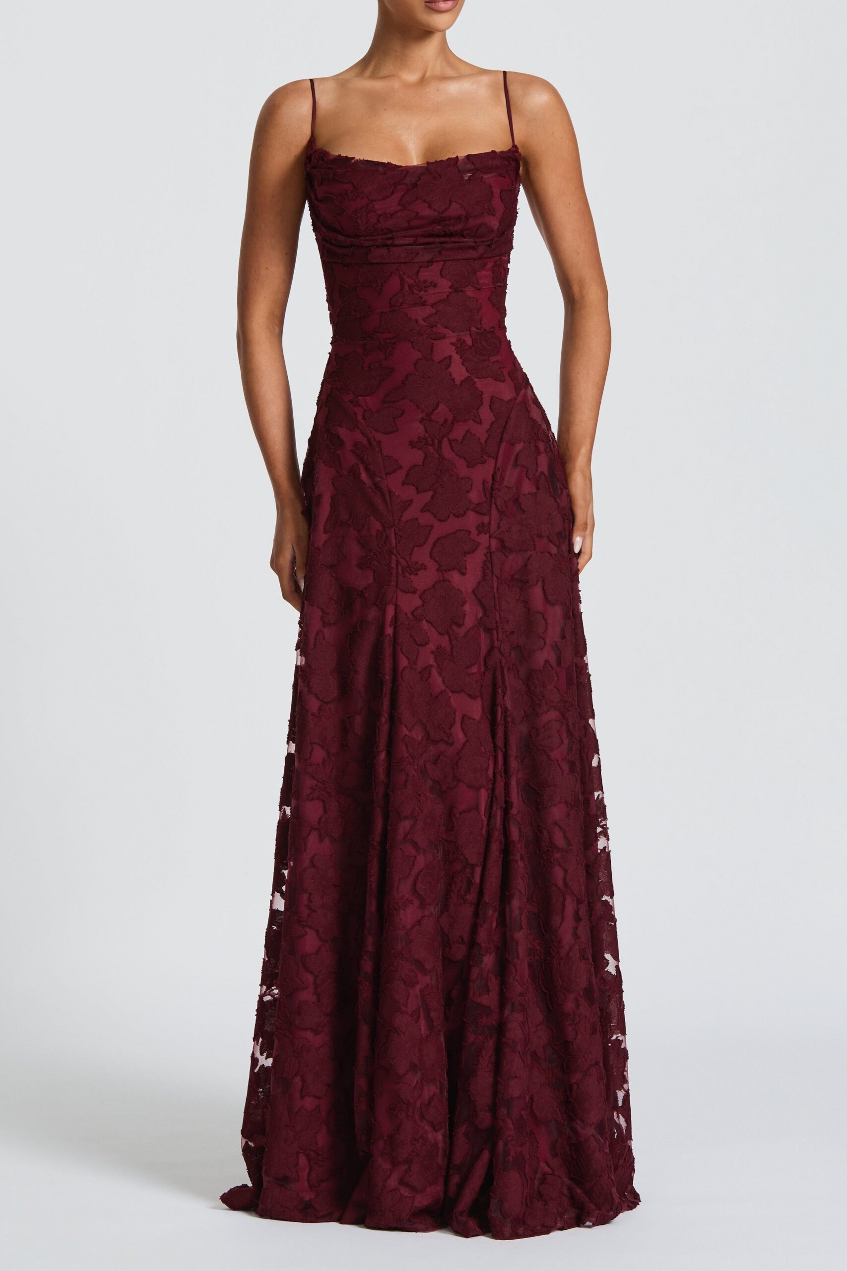 FRANCIS MAXI DRESS - CHERRY LACQUER