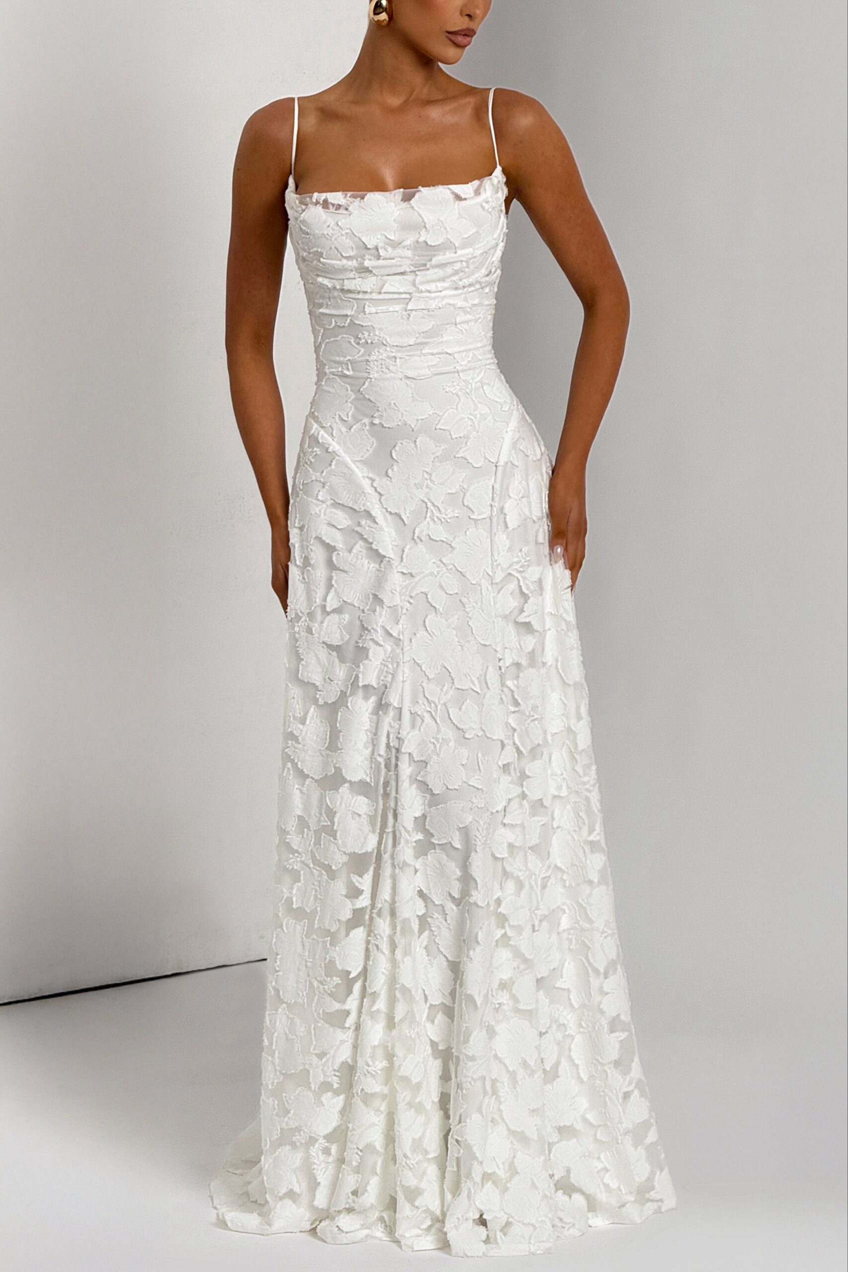 FRANCIS MAXI DRESS WHITE ELEGANT WEDDING GUEST