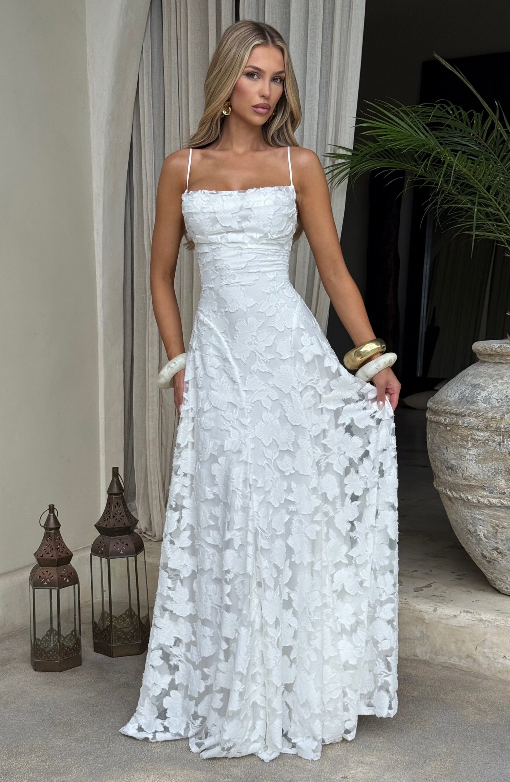 FRANCIS MAXI DRESS WHITE ELEGANT WEDDING GUEST