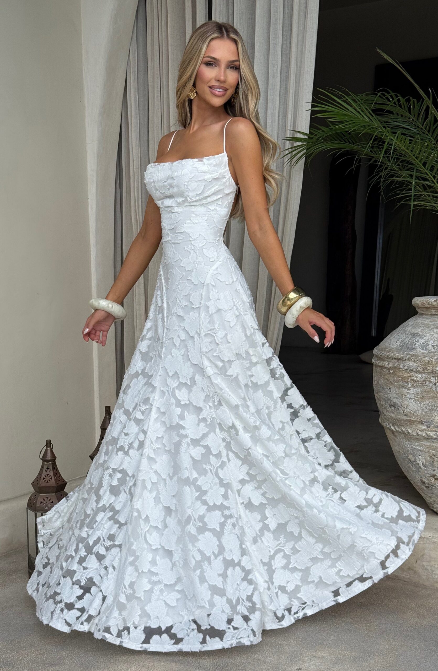 FRANCIS MAXI DRESS WHITE ELEGANT WEDDING GUEST