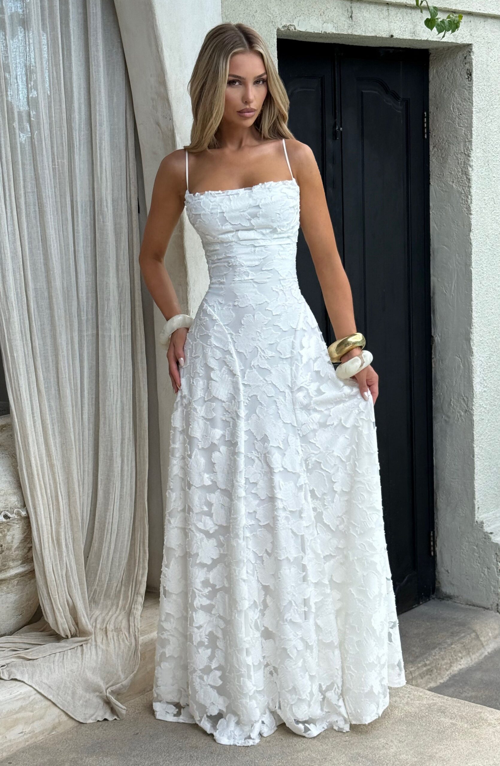 FRANCIS MAXI DRESS WHITE ELEGANT WEDDING GUEST