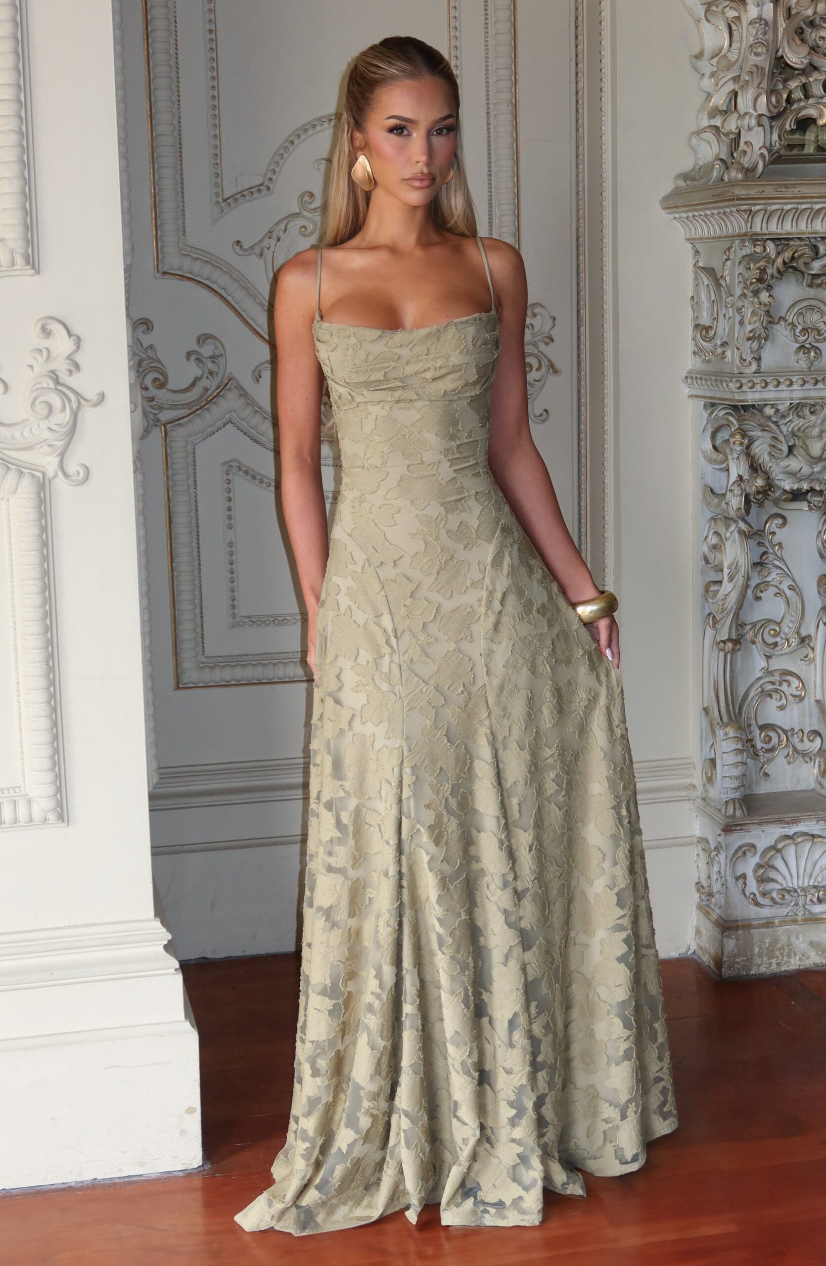 FRANCIS SAGE MAXI DRESS - ELEGANT WEDDING GUEST