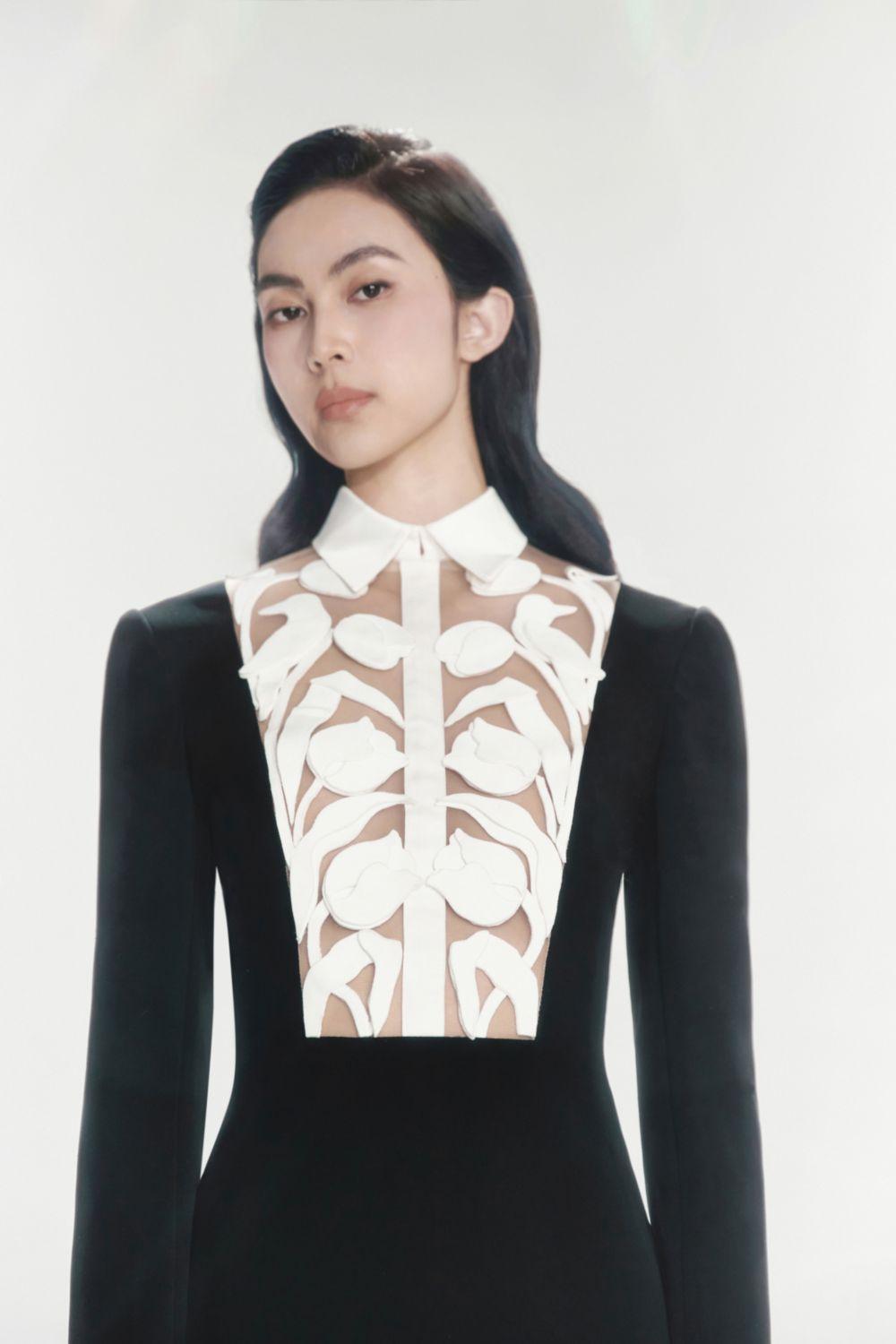 HOLLOW A-LINE MINI BLACK COCKTAIL DRESS