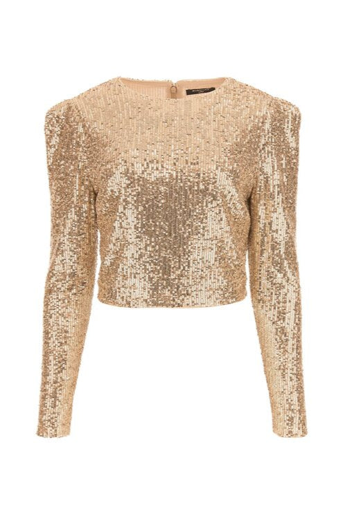 TRISTA GOLD SEQUIN SKIRT SUIT PARTY OUTFIT