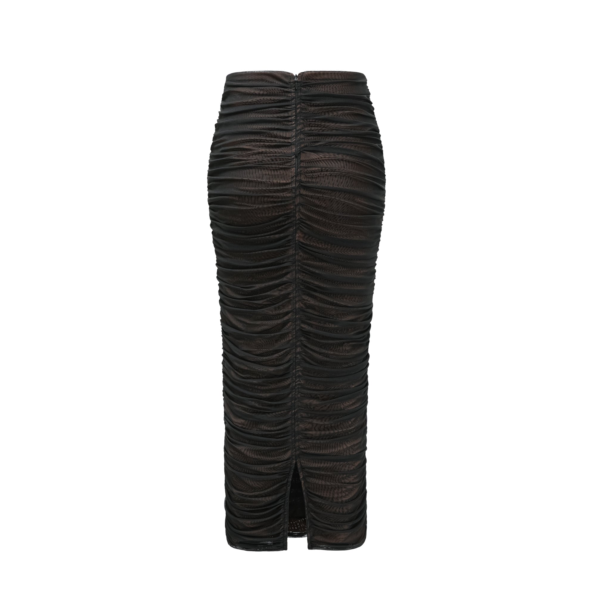 GWENONWY BLACK RUCHED MESH PARTY MATCHING SET