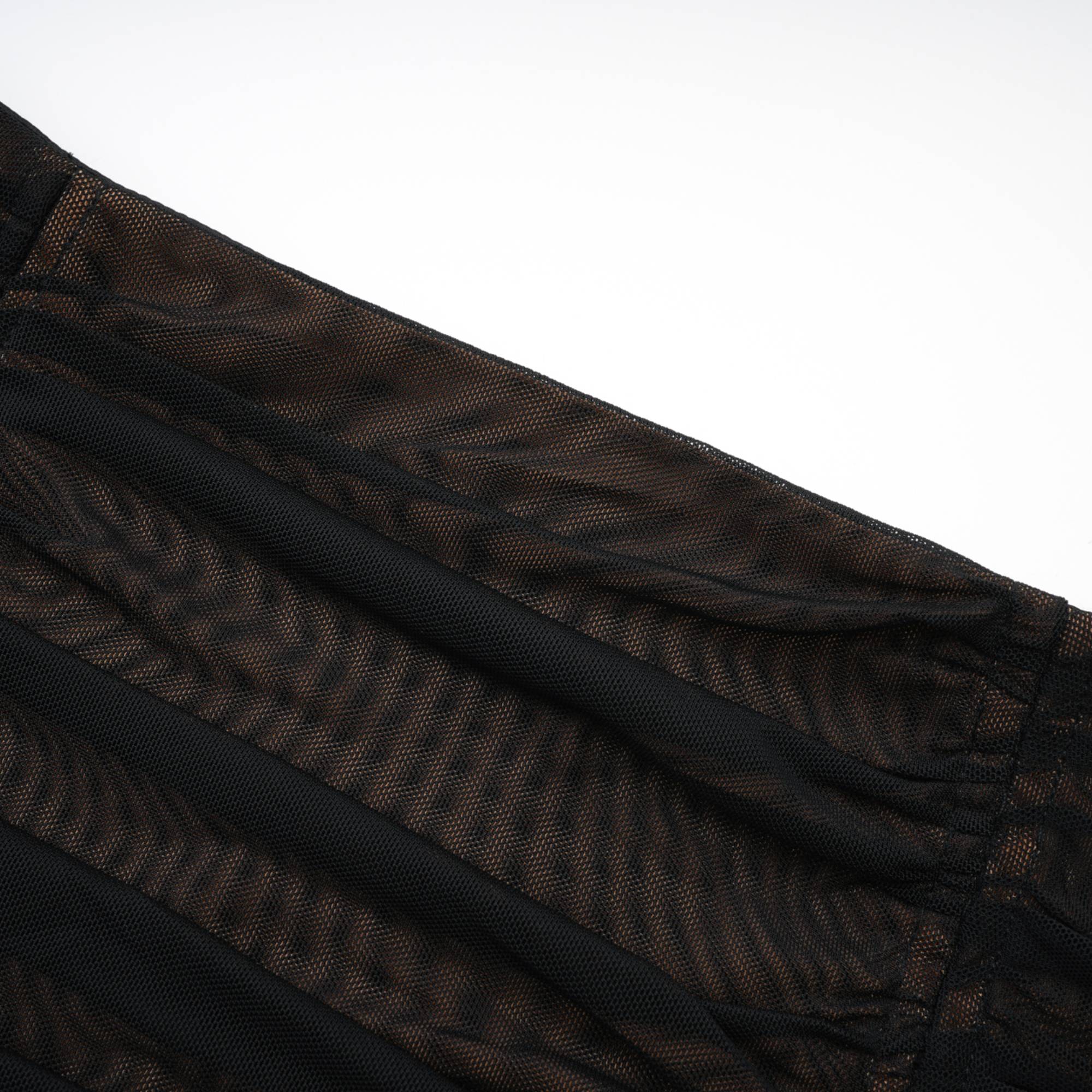 GWENONWY BLACK RUCHED MESH PARTY MATCHING SET
