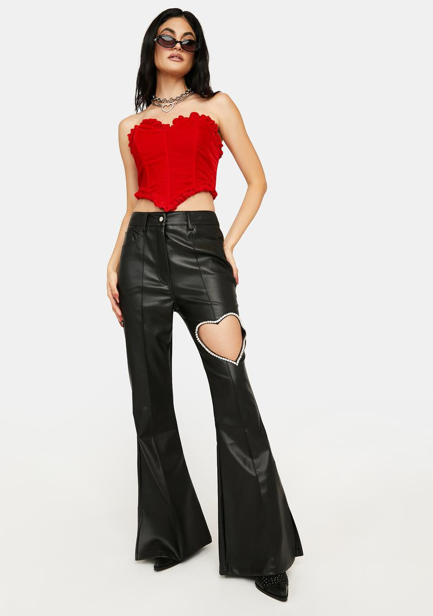 VELVET HEART BUSTIER TOP FOR DATE NIGHT