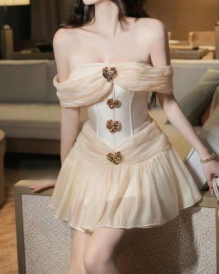 EMERALD FIT & FLARE CORSET MINI DRESS FOR PARTIES