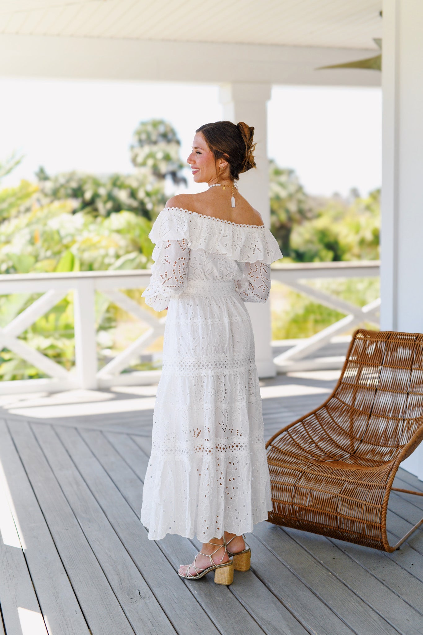ALLISON OFF-SHOULDER LACE DRESS WHITE