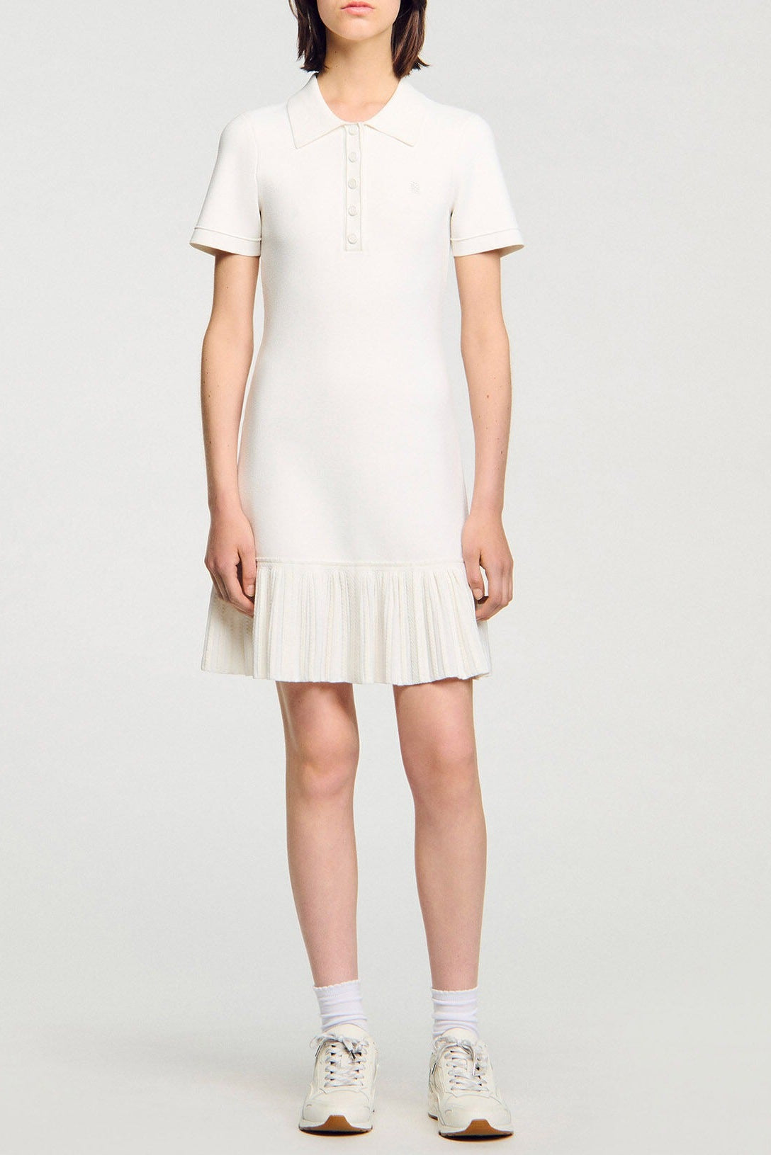 imgi_121_Sandro_SFPRO04459-11_F_2 PENNY WHITE POLO NECK MINI KNIT DRESS