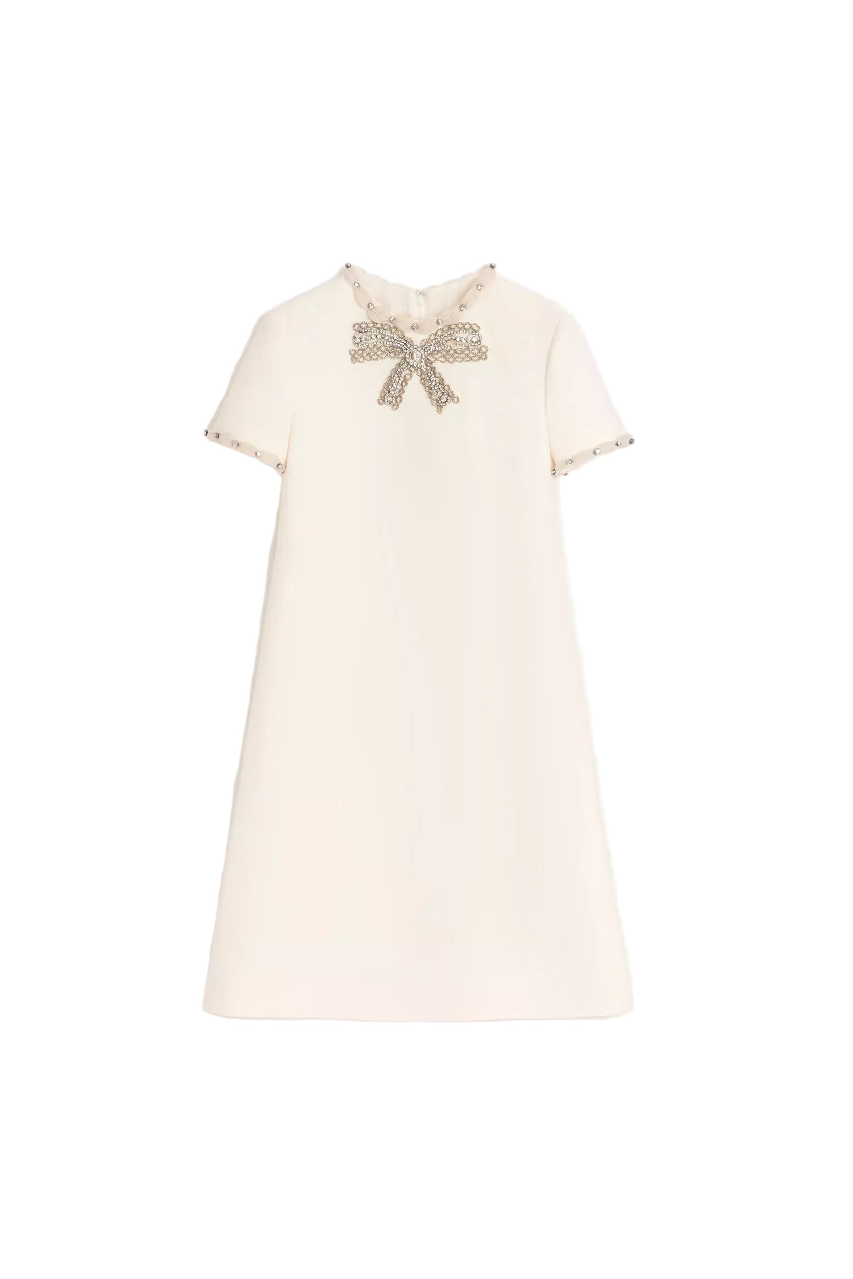 JOCELYN RHINESTONE MINI DRESS, IVORY, COCKTAIL