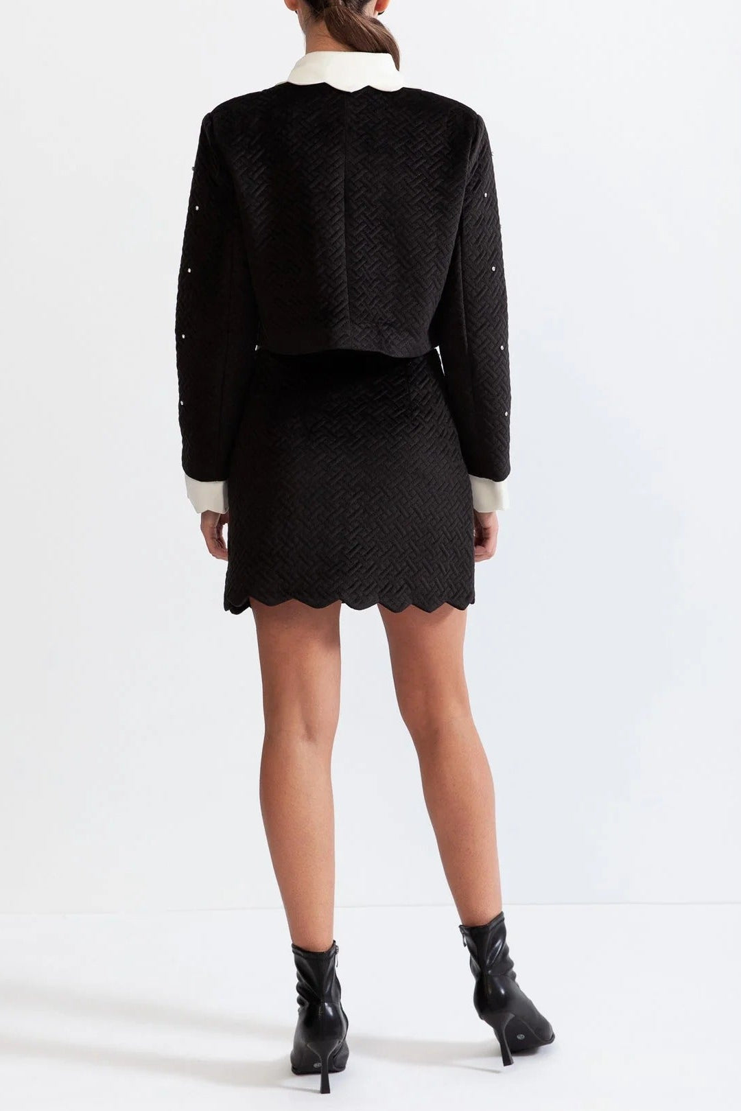 BLACK VELVET JEWEL CO-ORD SET FORMAL PARTY