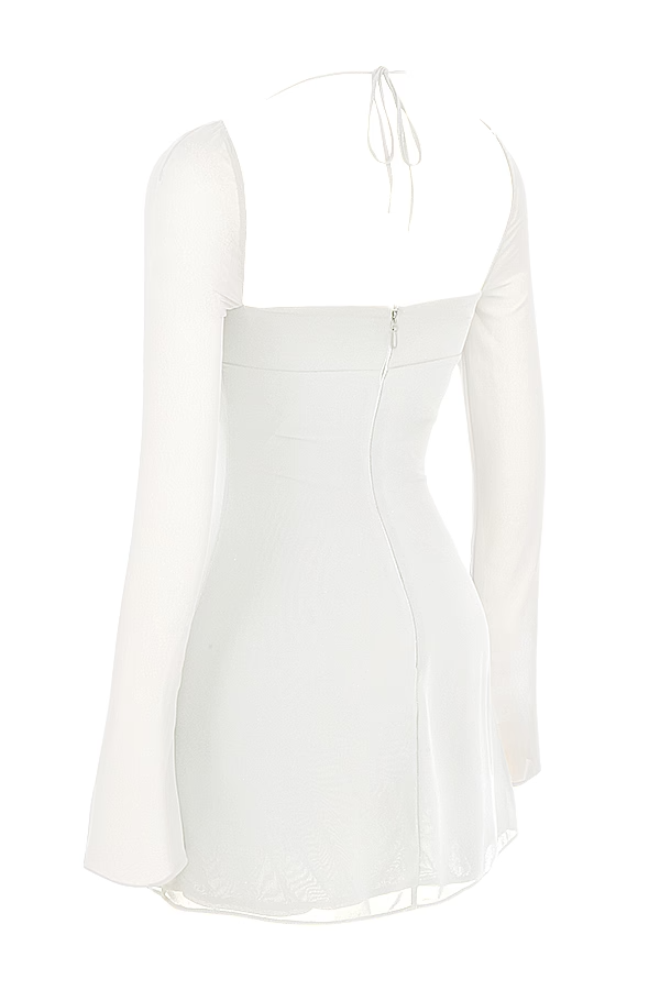 APRICOT LACE CUTOUT MIDI DRESS FOR EVENTS