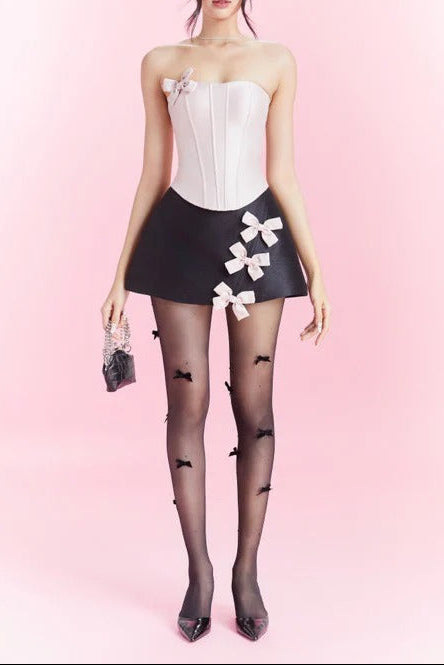 imgi_41_C2D2D682-1774-4140-AF76-82F26B48E415 STRAPLESS BOW CROP TOP & SKIRT SET FOR PARTY