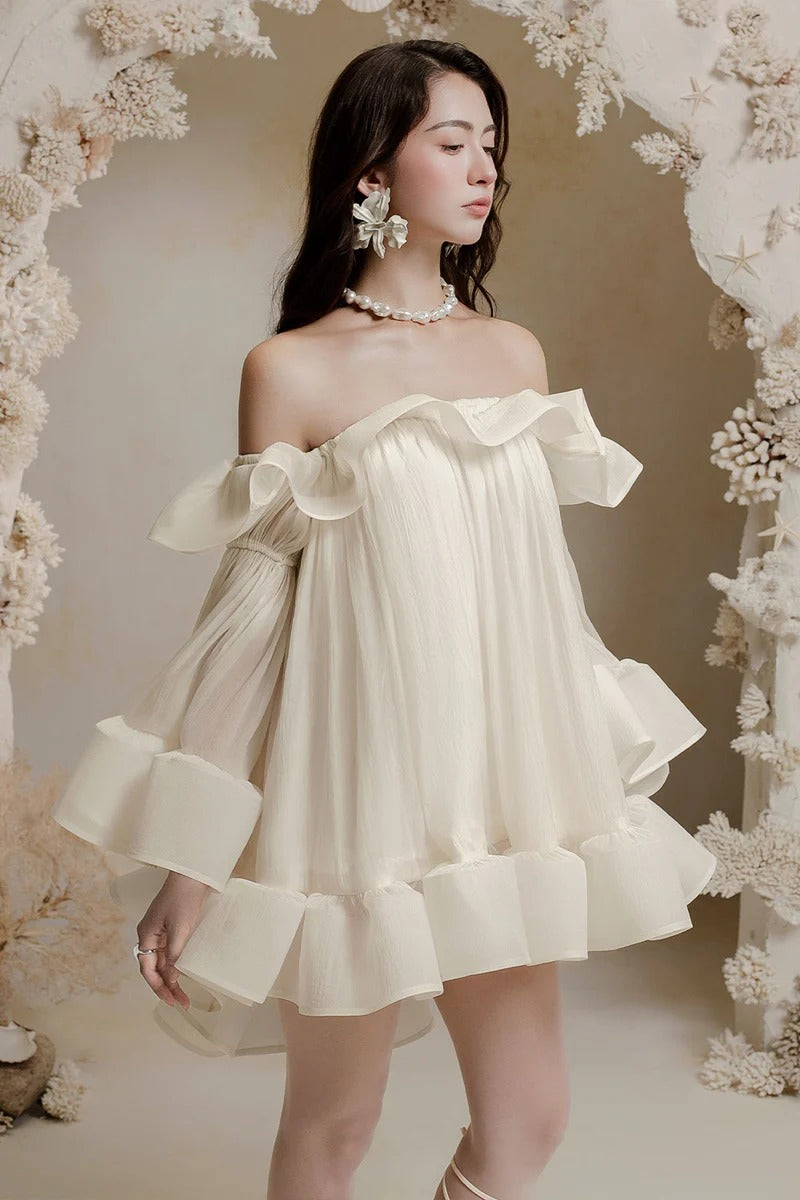 imgi_48_IMG_1632 BERNICE WHITE RUFFLE CRINKLE MINI DRESS