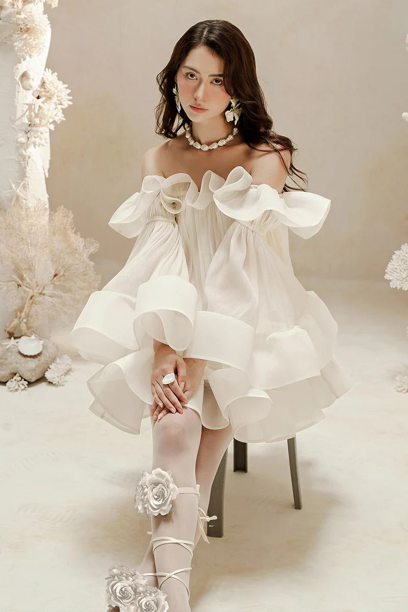 imgi_51_IMG_1672 BERNICE WHITE RUFFLE CRINKLE MINI DRESS