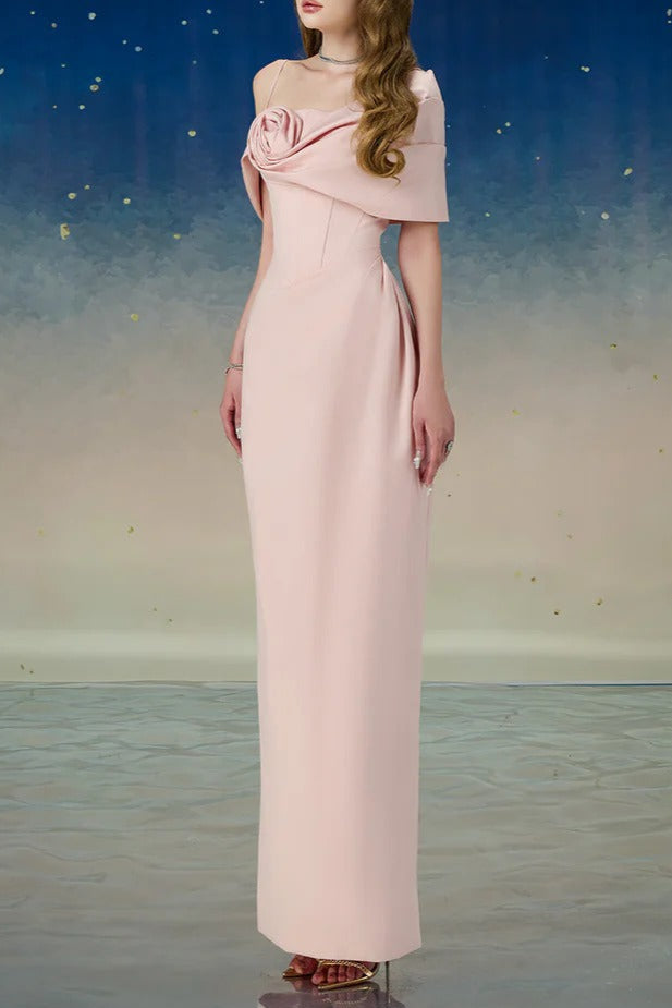 LEONA ASYMMETRIC SHEATH MAXI DRESS FOR EVENTS