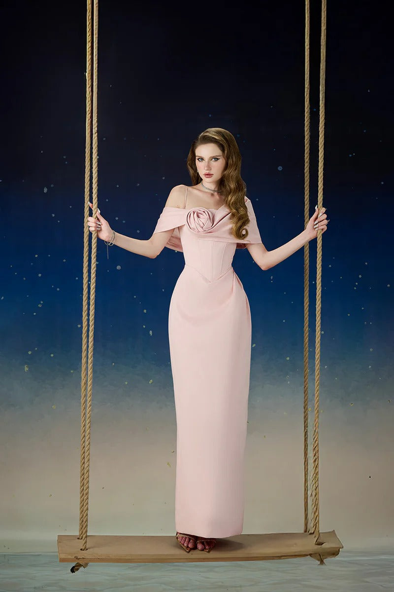 LEONA ASYMMETRIC SHEATH MAXI DRESS FOR EVENTS