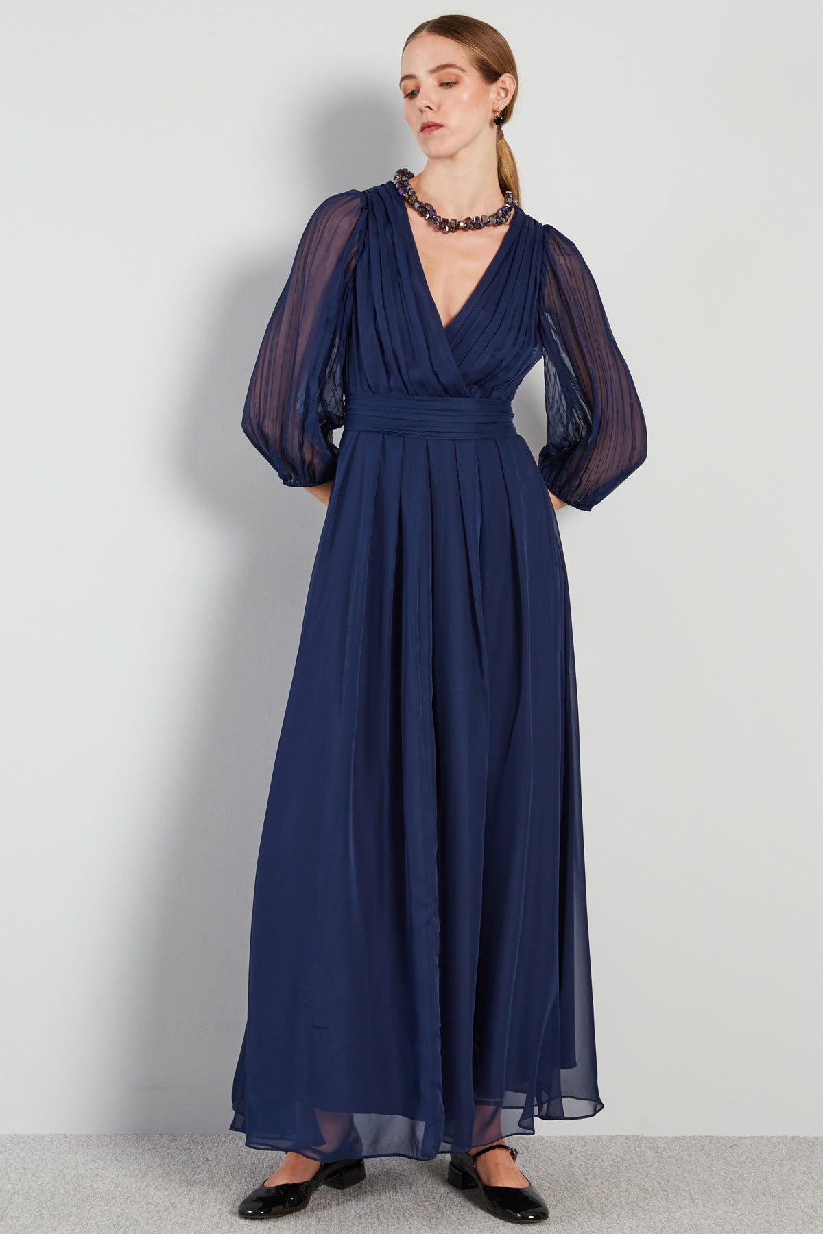 imgi_58_8226564005036-d-1dape-abito LONG CHIFFON V-NECK MAXI DRESS FOR WEDDING