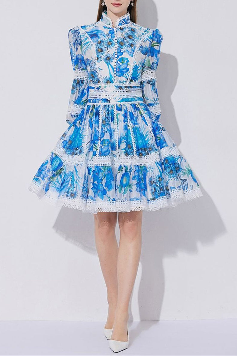 imgi_69_oMe1w5kv_534d4c889ee54de79ec7665e8f2449c3 SABRINA BLUE LACE-PANEL LANTERN SLEEVE MINI DRESS