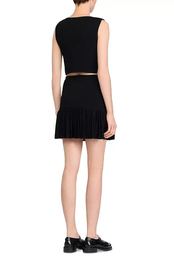 MARCIA DOUBLE BREASTED BLACK VEST FOR WORK