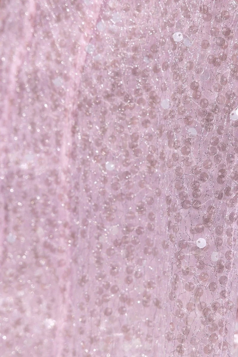 LAVENDER SEQUIN CORSET MAXI DRESS FOR PARTY