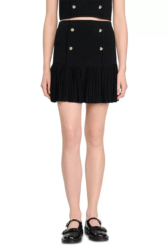 imgi_97_14856619_fpx MARCIA BLACK DOUBLE BREASTED RUFFLE MINI SKIRT