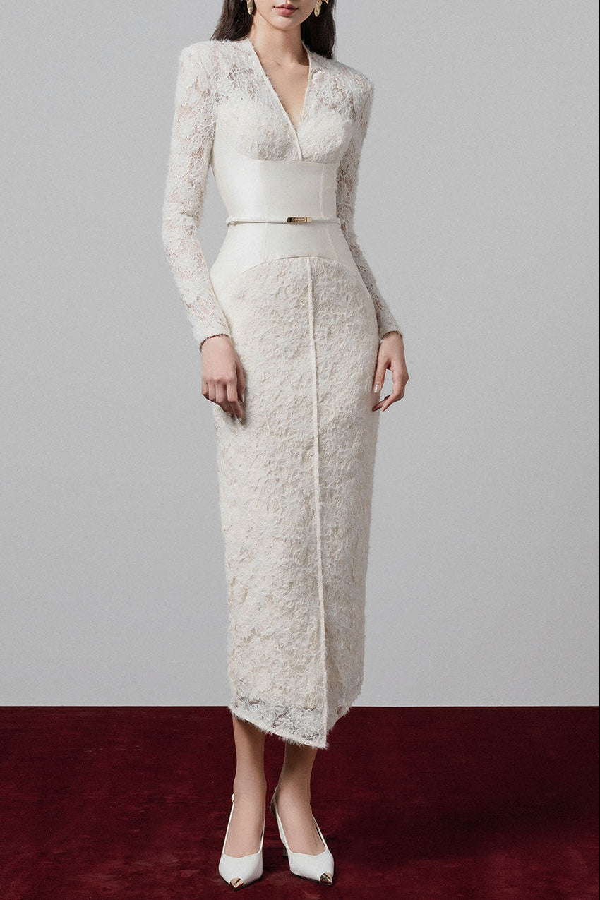 imgi_99_DN0729_1 KIMBERLY WHITE V-NECK LACE MIDI DRESS