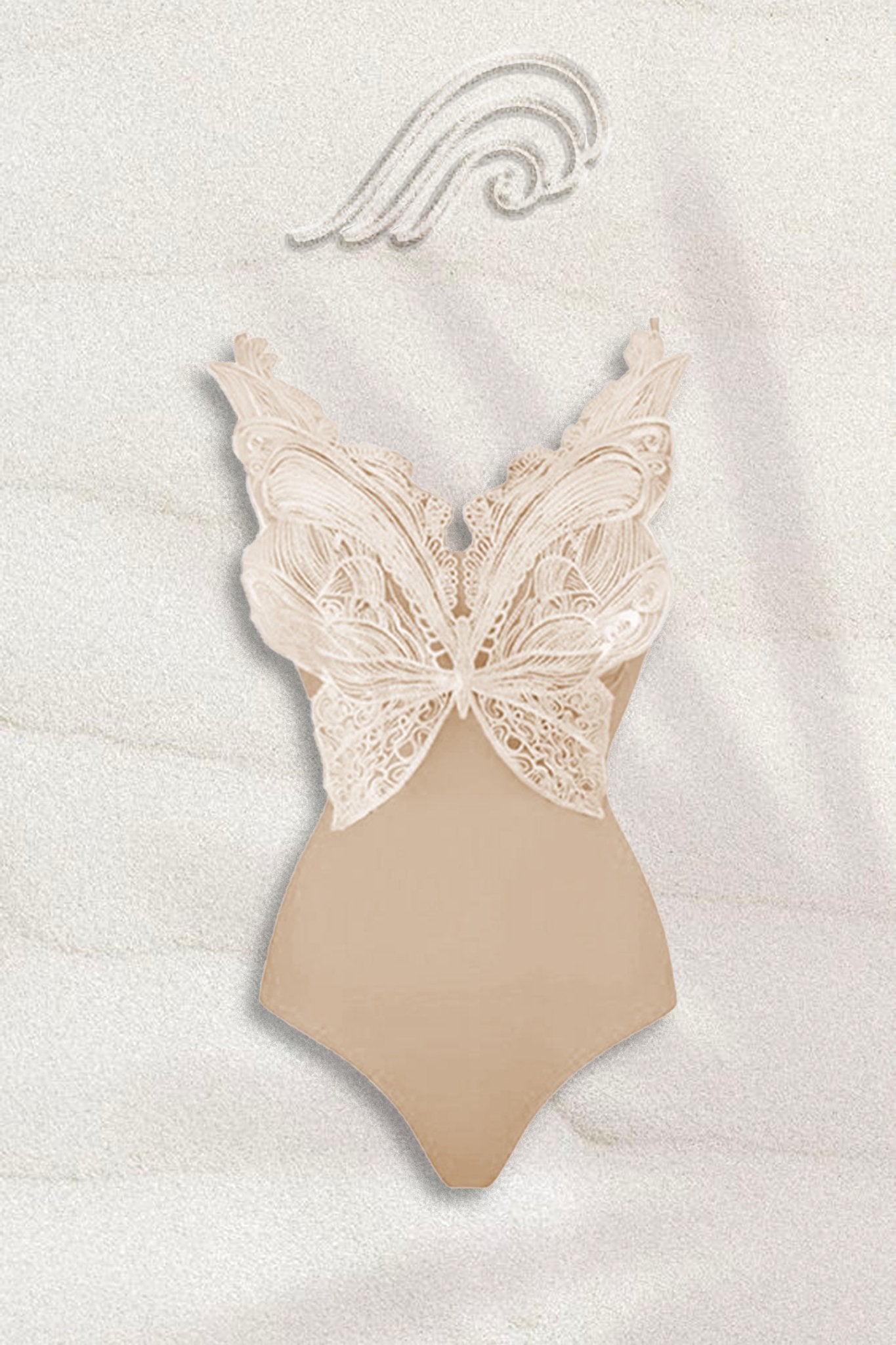 IRENE BUTTERFLY EMBROIDERED ONE-PIECE SWIMSUIT