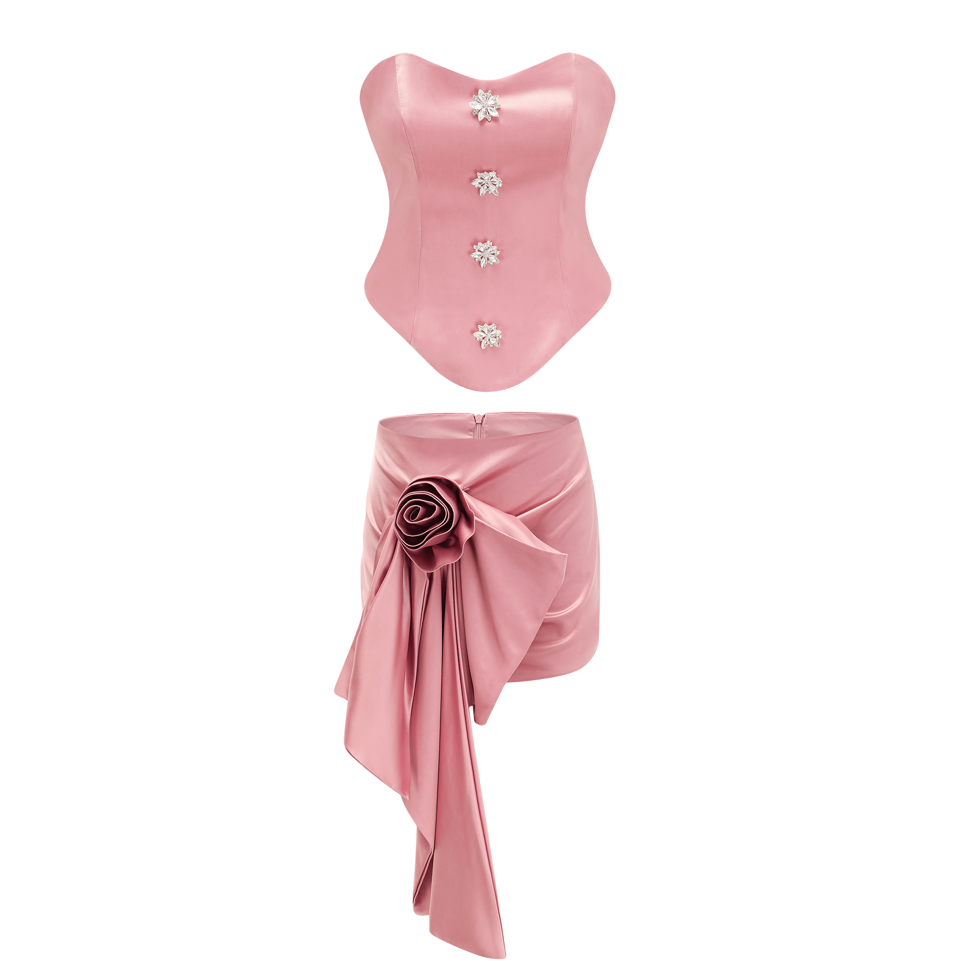IRIS EMBELLISHED CROP TOP & SKIRT SET