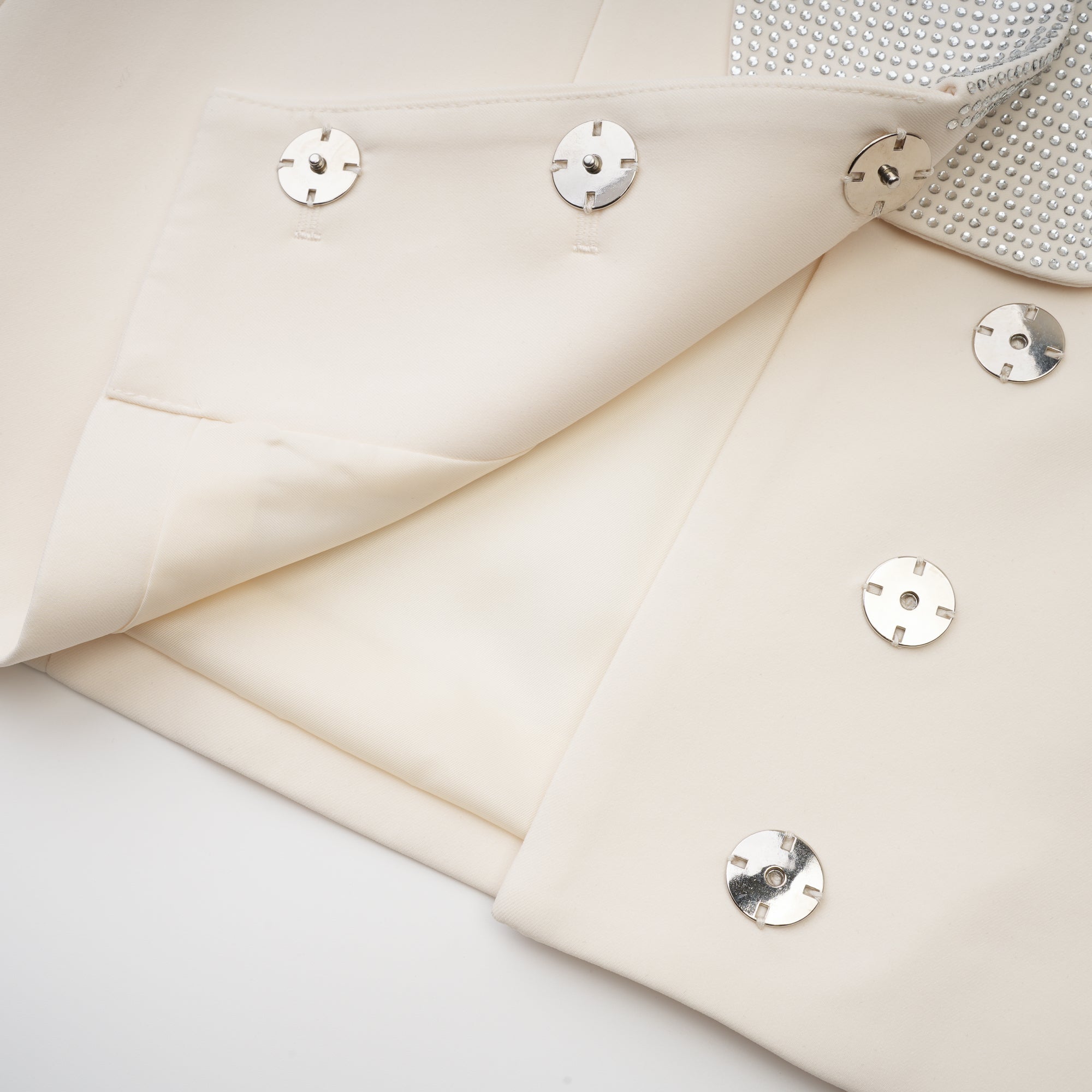 CRYSTAL-EMBELLISHED TAILORED DRESS COAT FOR EVENTS