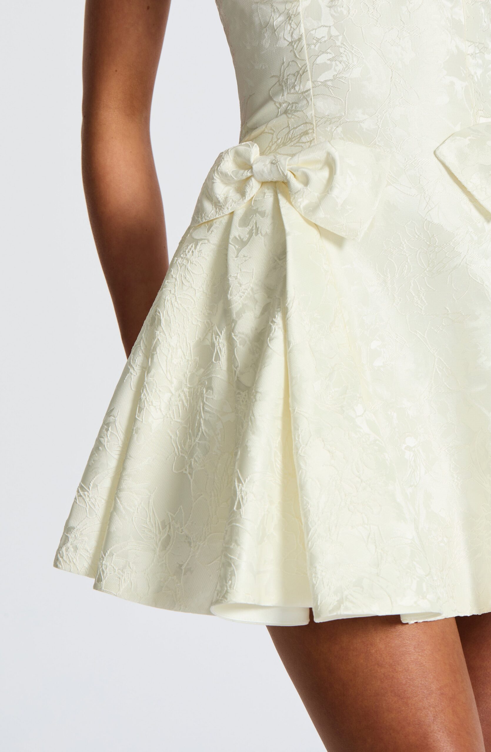 JOCELYN MINI DRESS IN IVORY FOR WEDDING GUEST