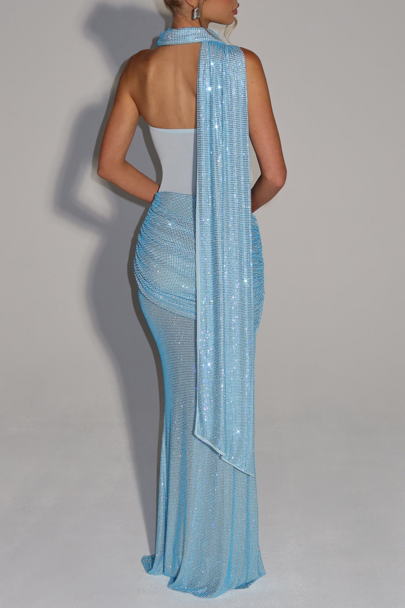 BEVERLY MAXI DRESS - AQUA, FLOWY WEDDING GUEST