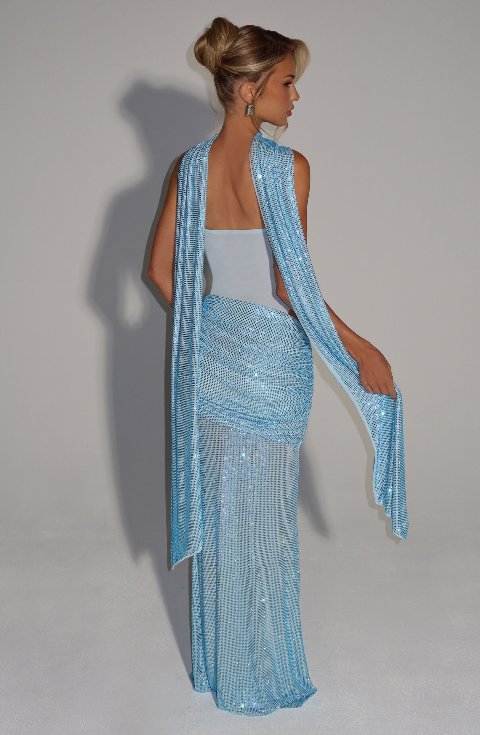 BEVERLY MAXI DRESS - AQUA, FLOWY WEDDING GUEST