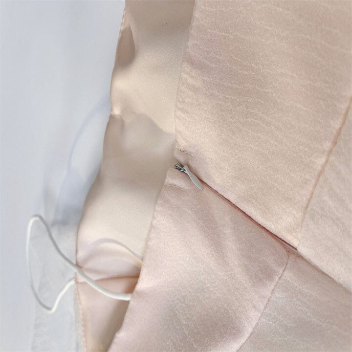 SUSPENDER BOW STRAPLESS WHITE SEERSUCKER DRESS